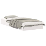 Bed Frame White 80 x 210 cm Solid Pine Wood 873401