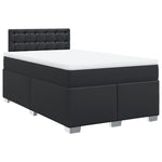 Box Spring Bed with Mattress Black 120x190 cm Faux Leather 3286112