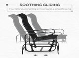 Outdoor Gliding Rocking Chair with Sturdy Metal Frame Garden Comfortable Swing Chair for Patio, T3398P325268