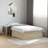 Bed Frame Sonoma oak Engineered wood 100x200 cm Bed Frame 3280421