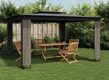 Gazebo with Double Roof Anthracite 2.94x2.94 m Steel 368445