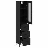 Highboard Black Oak 34.5 x 34 x 180 cm Engineered Wood 3416242