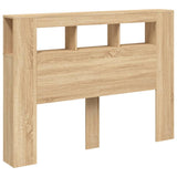 LED Headboard Sonoma Oak 140x18,5x103,5 cm Engineered Wood 837346