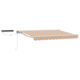Electric Retractable Awning Blue, Orange and White 3.5 x 2.5 m 3421798