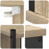 Bathroom Furniture Set with Shelf Wall-mounted 4 pcs Sonoma oak 3399394