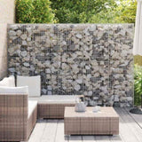 Gabion Wall with Covers Galvanised Steel 300x30x200 cm 147823