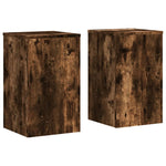 ZNTS Plant Stands 2 pcs Smoked Oak 30x30x50 cm Engineered wood 852919