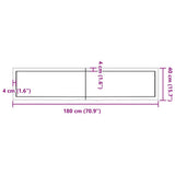 Wall Shelf Light Brown 180x40x cm Treated Solid Wood Oak 363718