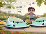 360&deg Rotation Kids Bumper Car, 12V Waltz Car with Remote Control, Dual Joystick, Music, Lights, T3398P348434