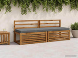 2-Piece Bench Cushions SOEST 2 pcs 100% Polyester Blue 949845