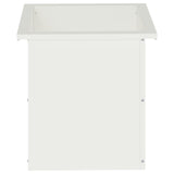 Garden Planter with LED 2 pcs White 40 x 40 x 40 cm Steel 8008129