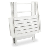 43581 3 Piece Folding Bistro Set Plastic White
