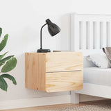 Bedside Table 2 pcs Natural 39 x 34 x 33 cm Solid pinewood 873506