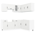 ZNTS 11 Piece Kitchen Cabinet Set Lucca White Engineered Wood 3314951