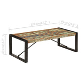 Coffee Table Multicolour Solid Reclaimed Wood 120 cm long Durable 247425