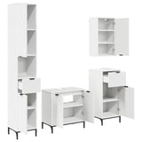 Bathroom Furniture Set with Drawer White Engineered wood, Metal 3393113
