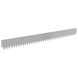 Lawn Edging 10 pcs 103 x 10 cm Steel Silver 8008436