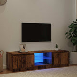 TV Cabinet with LED Lights Old Wood 140x40x36 cm Engineered Wood 856349
