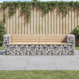 Garden Bench Natural Wood Solid Pine Wood, Galvanised Steel Large 3196239