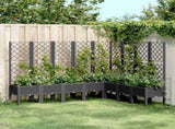 Garden Planter with Trellis Black 200x160x142 cm PP 367943