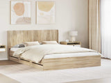Bed Frame with Storage and Headboard Sonoma Oak 120 x 190 cm 3413967