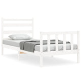 Bed Frame without Mattress White 100x200 cm Solid Wood Pine 3192027