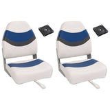 4 Piece Foldable Boat Seat Set High Backrest 3284312