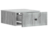 Wall-Mounted Bedside Cabinet 2 pcs Grey Sonoma Engineered Wood 897928