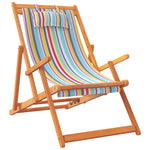 ZNTS Folding Beach Chairs 2 pcs Multicolour Fabric 3214483