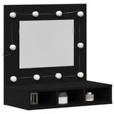 Mirror Cabinet Black Oak 60 x 31.5 x 62 cm Engineered Wood 873882