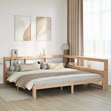 Bookcase Bed without Mattress 180x200 cm Super King Solid Wood Pine 3324373