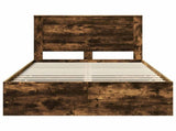 Bed Frame with Drawer Smoked Oak 120 x 190 cm Engineer Wood 3410190