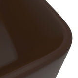Luxury Wash Basin Matt Dark Brown 41x30x12 cm Ceramic 147050