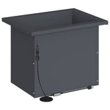 Garden Planter with LED 2 pcs Antracite 30 x 40 x 30 cm Steel 8008075