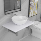 Two Piece Bathroom Furniture Set Ceramic White 279341