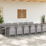 Garden Dining Set 13 pcs Light Grey Polt rattan 3378791
