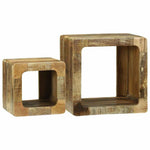 TV Unit 2 pcs Brown 36 x 30 x 36 cm Solid rough mango wood 4104549