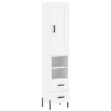 Highboard White 34,5x34x180 cm Engineered Wood 3200265