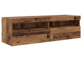TV Wall Cabinet Set Wall-mounted 7 pcs Old Wood Engineered Wood 3402797