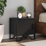 Bedside Cabinets 2 pcs Black 40x30x40 cm Engineered Wood 848515