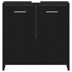 Bathroom Furniture Set 4 pcs Black Oak 30 x 30 x 183.5 cm 3332592