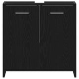 Bathroom Furniture Set 4 pcs Black Oak 30 x 30 x 183.5 cm 3332592