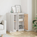 Sideboards 2 pcs White 31.5x34x75 cm Solid Wood Pine 813353