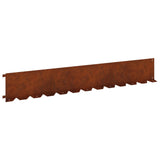 Lawn Edging 20 pcs 102 x 15 x 4 cm Steel Rusty 8008782