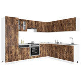 14 Piece Kitchen Cabinet Set Kalmar Smoked Oak Engineered Wood 3314976