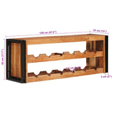 Wine Rack Brown 120 x 45 x 33 cm Solid Acacia Wood 4104764