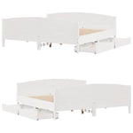 Bed Frame without Mattress White 180x200 cm Super King Solid Wood Pine 3301780