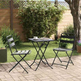 Garden Bistro Set Folding 3 pcs Anthracite Steel 42010318