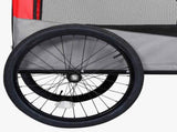 2-in-1 Pet Bike Trailer & Jogging Stroller Red and Grey 92440