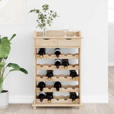 Wine Rack Natural 58 x 28 x 90 cm Solid Pine Wood 4012189